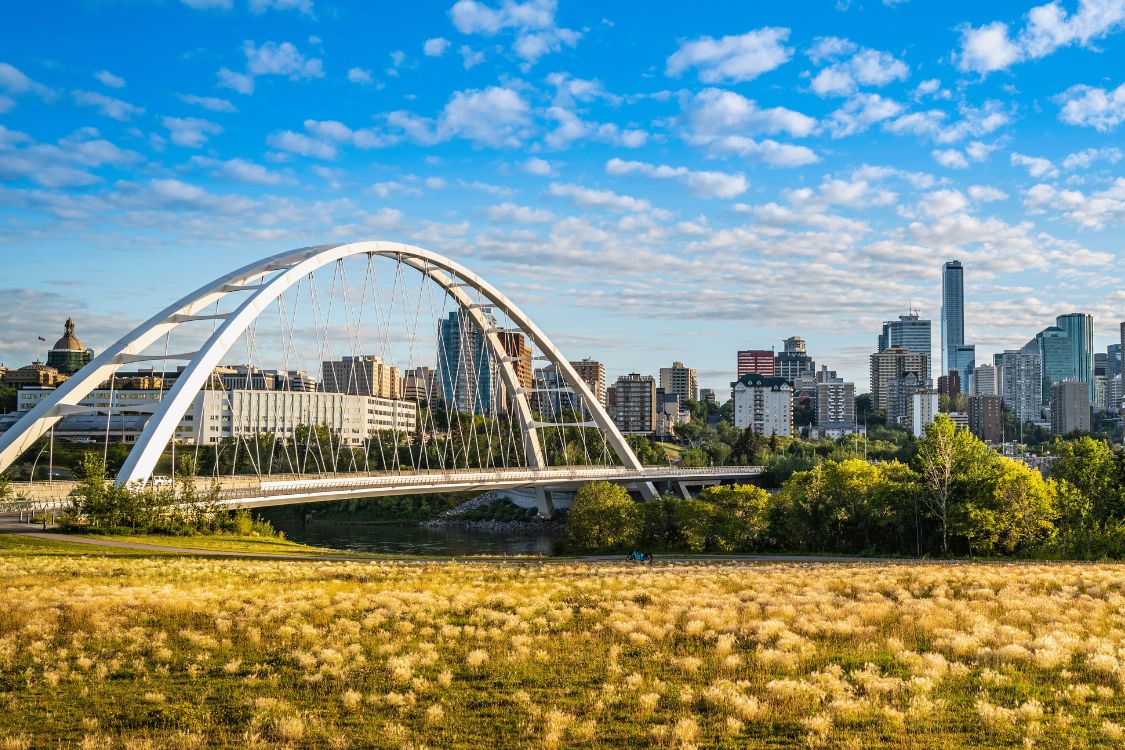 L'horizon d'Edmonton avec un paysage naturel