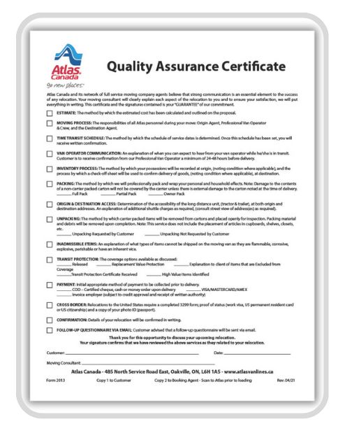 Certificat d'assurance qualité comportant un sceau d'approbation et un texte confirmant la conformité aux normes de l'industrie